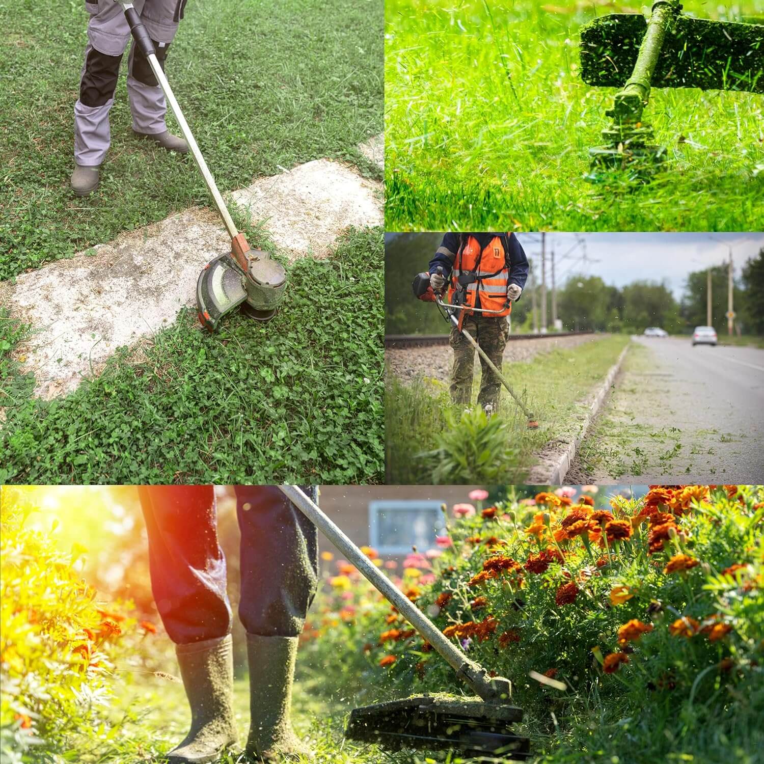 Can be used to mow lawns, Especially remove weeds in corners or between bricks, clean moss on sidewalks, and remove weeds on sand and gravel. Wide Compatibility for Brush Cutter, Trimmers, Weed Wackers: The weed trimmer head diameter is 6 inch/152mm, Arbor bore size is 25.4mm/1 inch. Fits straight shaft trimmers with 1inch/25.4mm gear case.