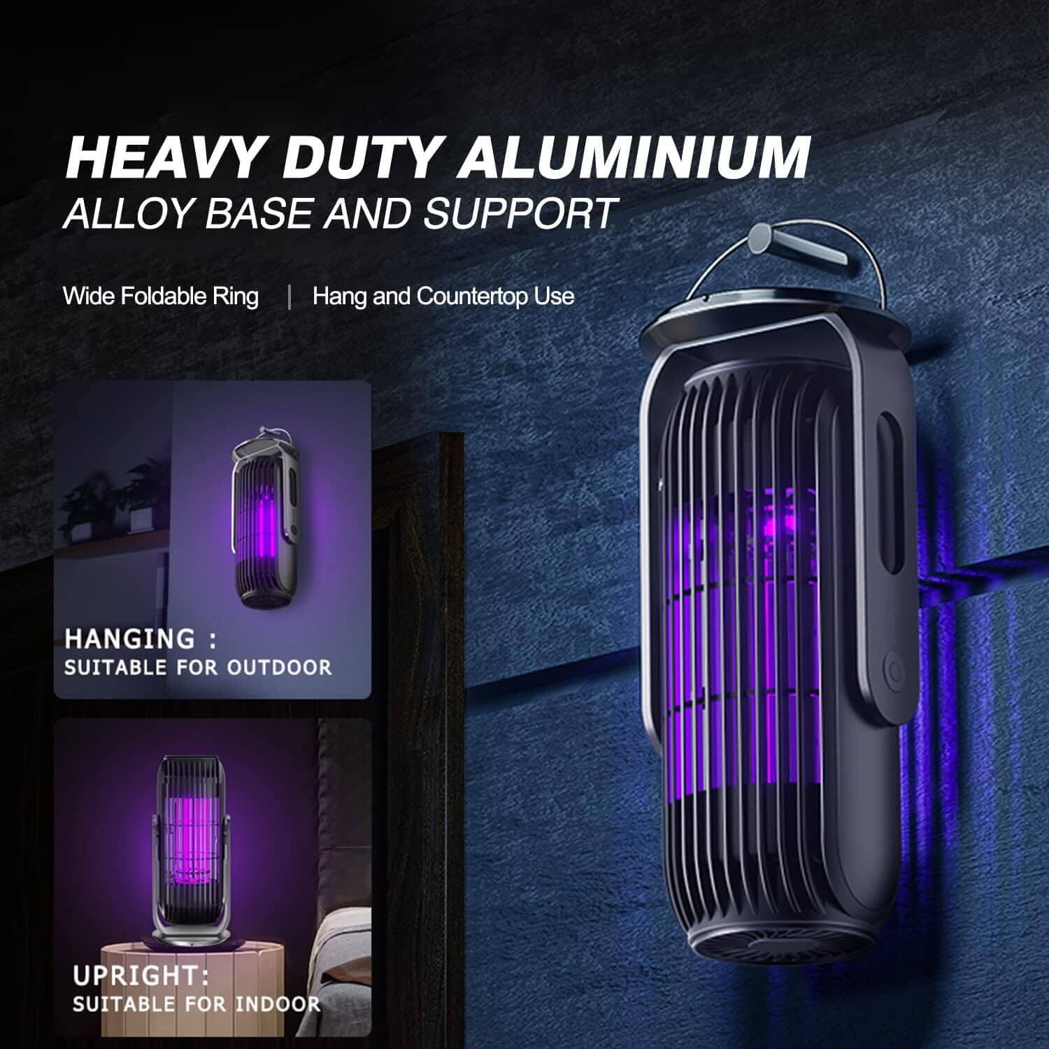 It can be placed indoors or hung outdoors, suitable for camping, fishing, outdoor dining, barbecue, etc. It's most effective against mosquitoes.