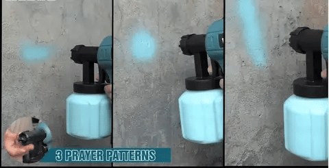 Can be adjusted to 3 different spraying shape, horizontal, vertical and circular, users can easily adjust the settings to achieve different finishes, from broad coverage to precise detailing, catering to various painting needs.