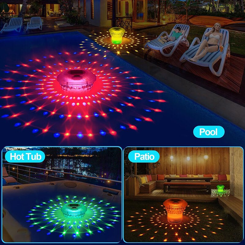It is the perfect choice for a family who has large or small pools, hot tubs, and inflatable pools, suitable for in-ground and above ground pools, hot tubs, spas or fountains. In addition to putting it in water, you can also put it on the ground or lawn in the courtyard for being decoration light.