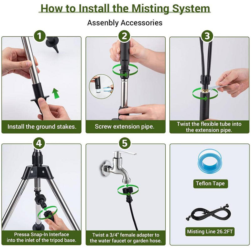 iToolMax Outdoor Standing Misters with Tripod