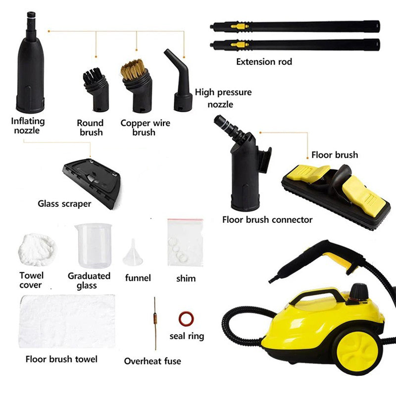 Different nozzle fits different cleaning surface, with common connector, you can change during use.