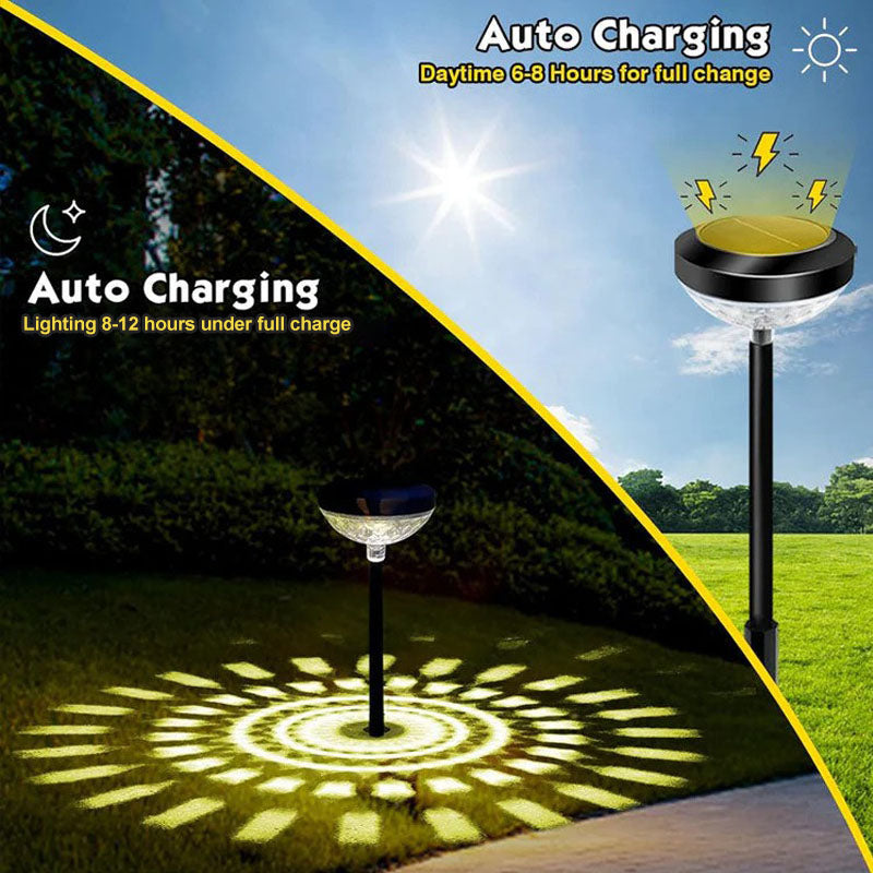 With a large-area monocrystalline silicon solar panel, it automatically absorbs sunlight to charge during the day and automatically turns on at night. 1000mAh battery, with up to 12 hours of light on a full charge 6-8h, pay 0 extra electricity bill to immerse the extremely longer romantic atmosphere of this garden.