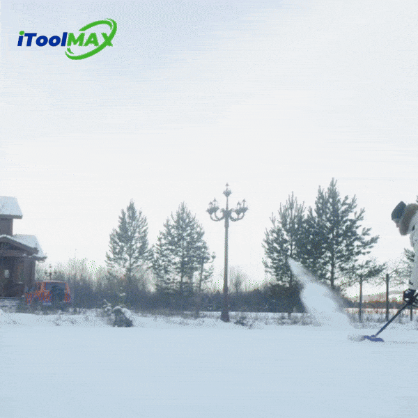 The Cordless Snow Shovel makes snow removal effortless and easier with its wear-resistant spiral blade, clearing 12 inches wide and 6 inches deep while throwing snow up to 26.25 ft/8m. Lightweight at just 6.8 lbs, can be one hand to operate, also easy for seniors. And quieter than gas-powered, making it a portable, reliable choice for your snow removing house surrounding.