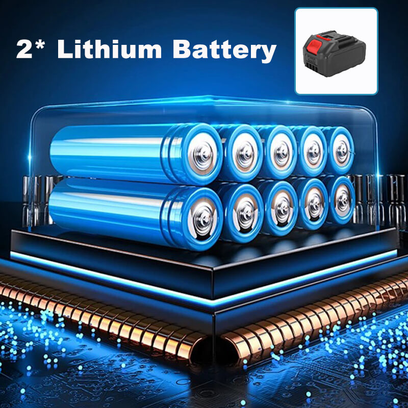 Comes with 2 powerful and 10-cell lithium batteries, ensuring extended runtime and reliable performance. Charged 2-3hours, used last for 40mins. With the ability to alternate batteries, you can work uninterrupted, clearing snow effortlessly without frequent recharging.