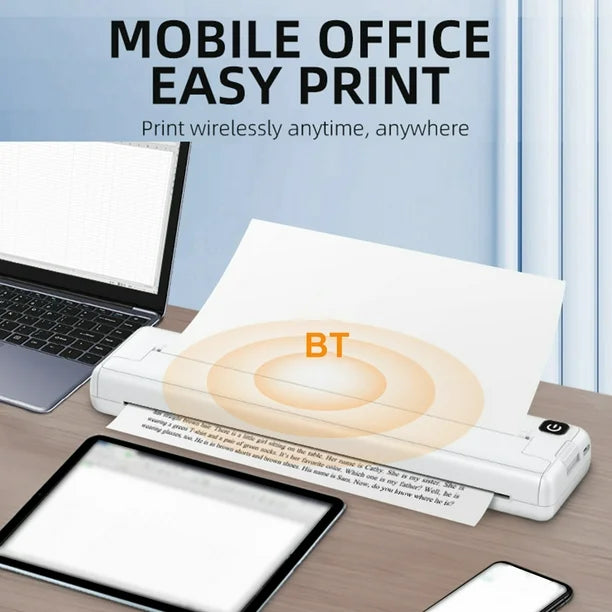 Easily connect via Bluetooth and use the "iPrint" app to print anytime, anywhere without a computer. Compatible with iOS and Android devices, it supports various formats like Word, Excel, and PDF to print.
