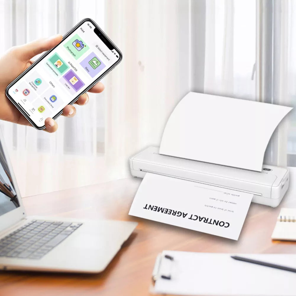 With advanced thermal technology, no longer need to add a drop of ink, a bit of toner and ribbon to the plugged-in printer, just put in printing paper and enjoy fast and convenient printing. Make your work and office place more environmentally friendly and cleaner. And with high-definition 200 DPI clarity printing effect for clearing reading.