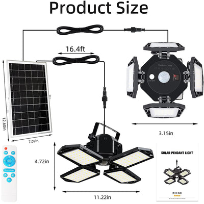 iToolmax 1500LM Solar Shed Light