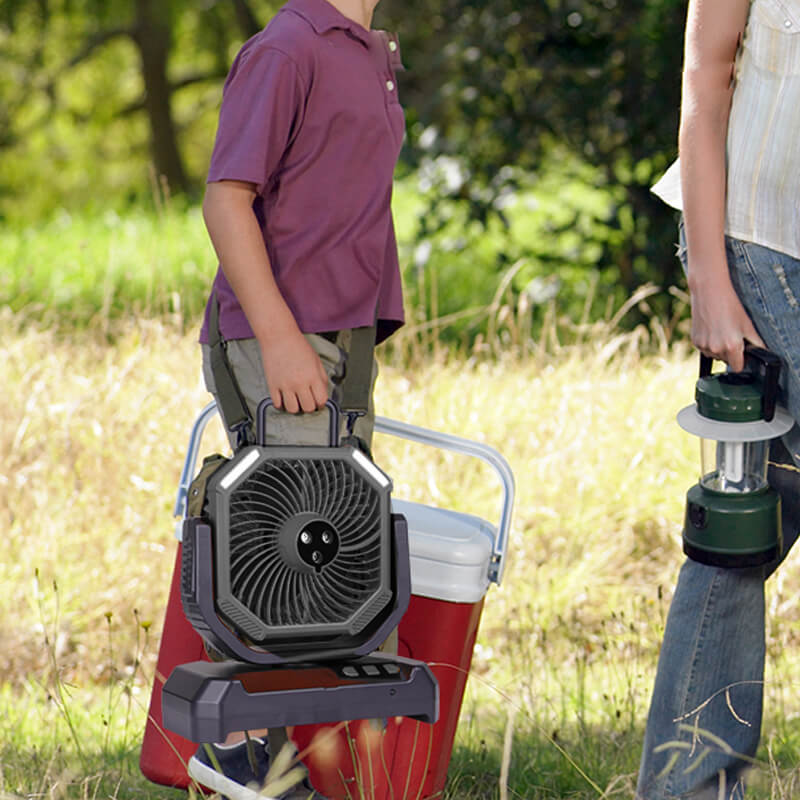 iToolmax 4 in 1 Mist Camping Fan with 6L Bucket