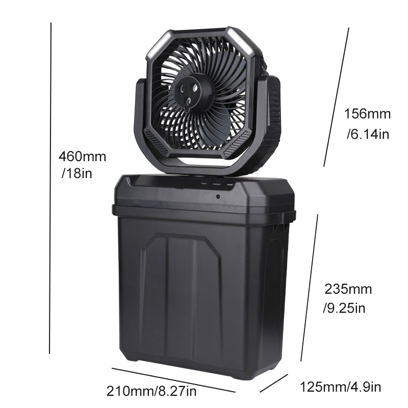 iToolmax 4 in 1 Mist Camping Fan with 6L Bucket