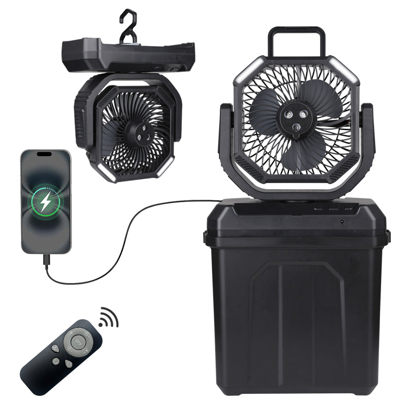 iToolmax 4 in 1 Mist Camping Fan with 6L Bucket
