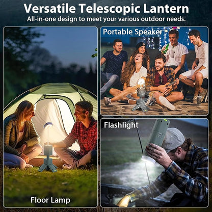 iToolmax Telescopic Camping Light with Speaker