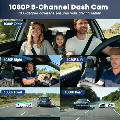 itoolmax 5 channel 360 dash camera