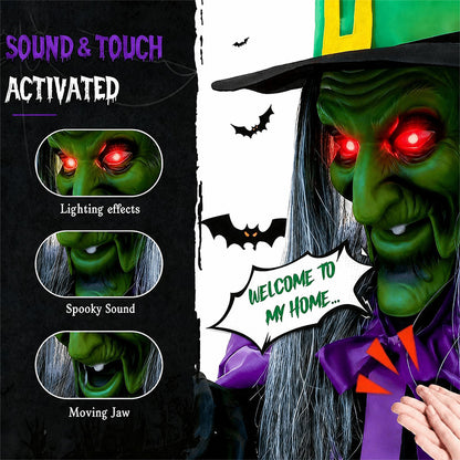 itoolmax 11.5ft flying witch on broom halloween decor more details