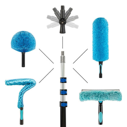 itoolmax 11.8ft 4 in 1 high reach duster kit brushes joint