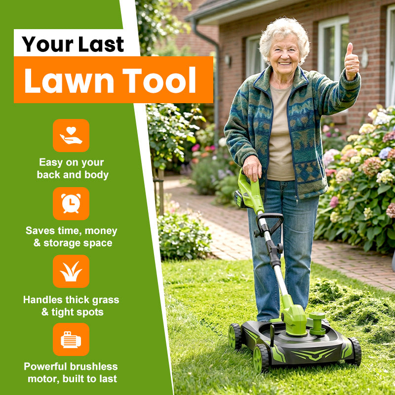 itoolmax 12 inch electric weed wacker for senior