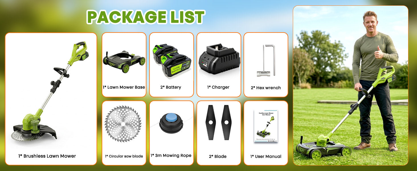 itoolmax 12 inch electric weed wacker package