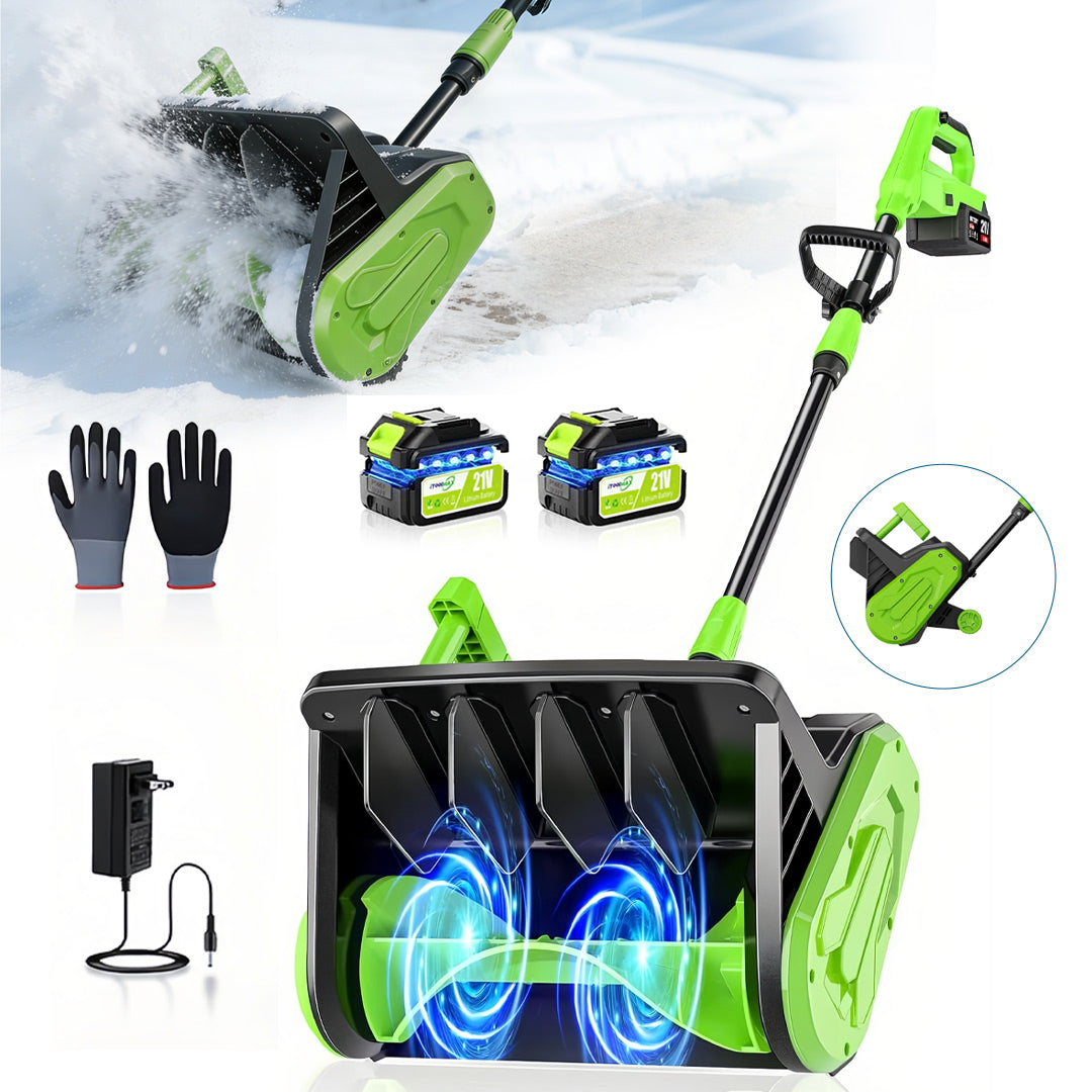 itoolmax 13 inch cordless snow shovel with wheel