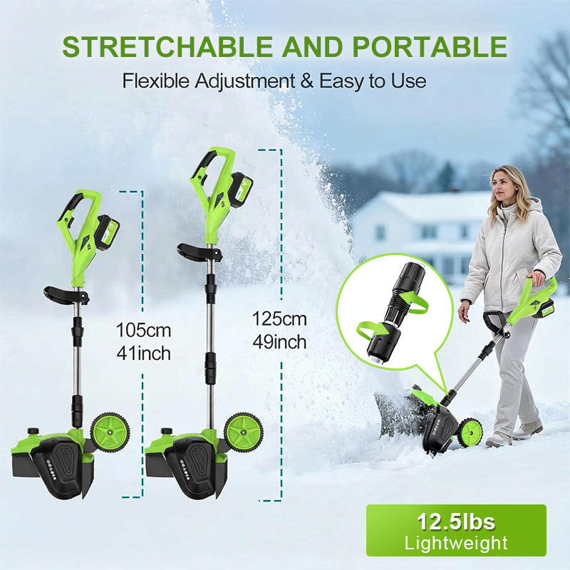 16 inches snow shovel plus adjustablw handle high lightweight itoolmal