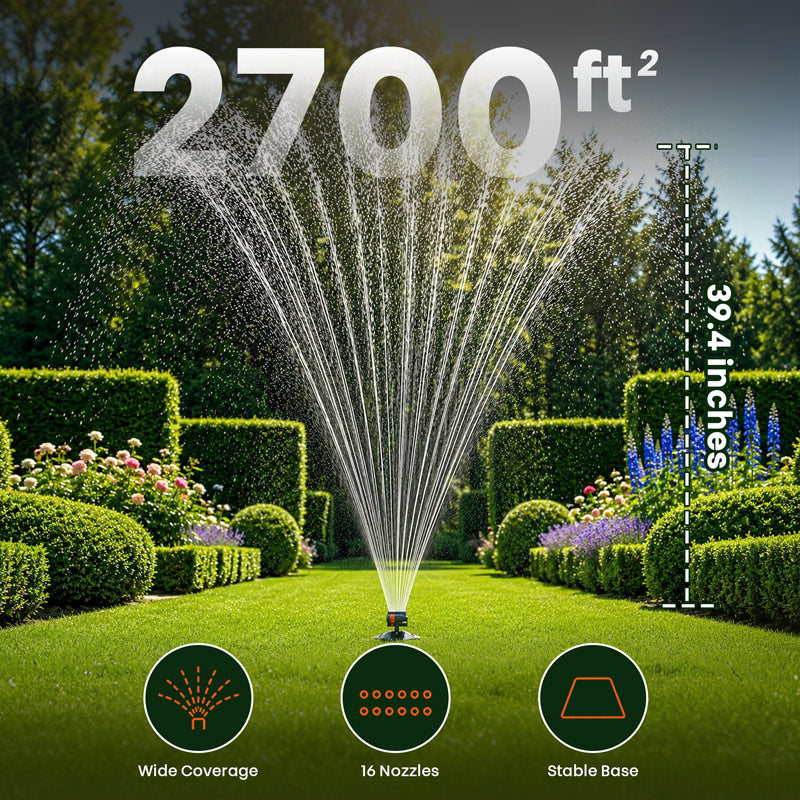 シャロン MQ トゥルーP UVセット OC20 16-Nozzle Oscillating Sprinkler with 4 Adjustable Spray Modes