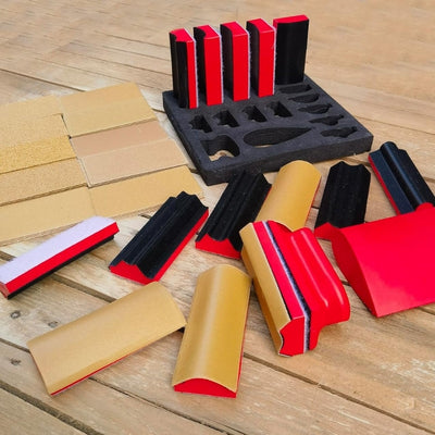 itoolmax 16pcs hand sanding block set presentation