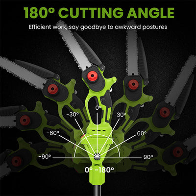 itoolmax 2 in 1 chainsaw with pole saw kit adjustable cutting angle