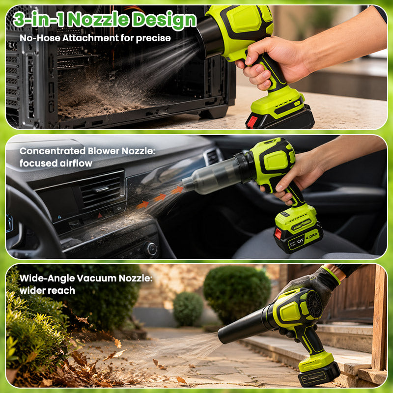 itoolmax 2 in 1 cordless leaf blower vacuum with 2 nozzle
