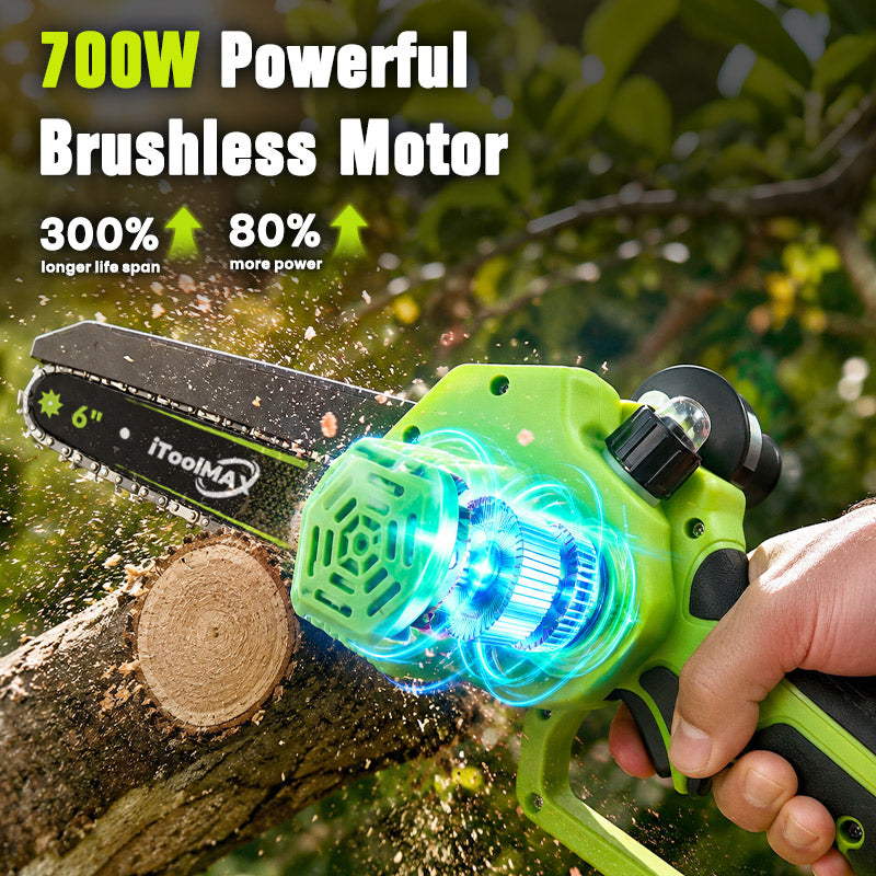 itoolmax 2 in 1 cordless mini chainsaw product 700w motor