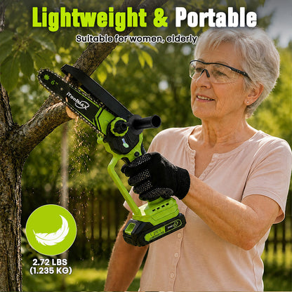 itoolmax 2 in 1 cordless mini chainsaw product lightweight