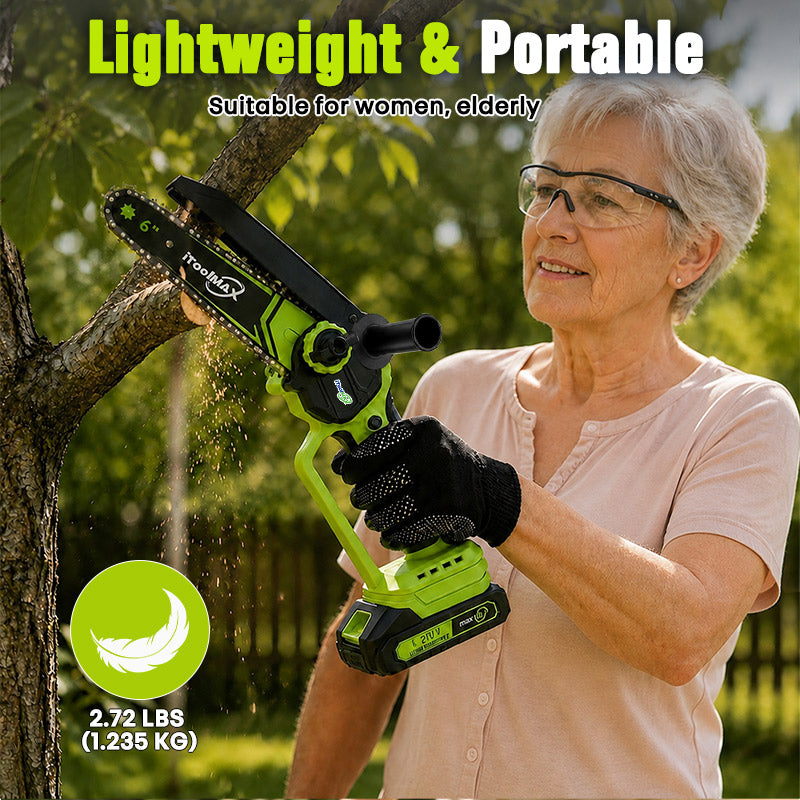 itoolmax 2 in 1 cordless mini chainsaw product lightweight