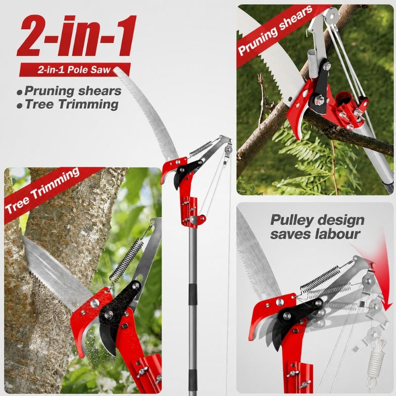 itoolmax 2 in 1 tree trimmer pole saw