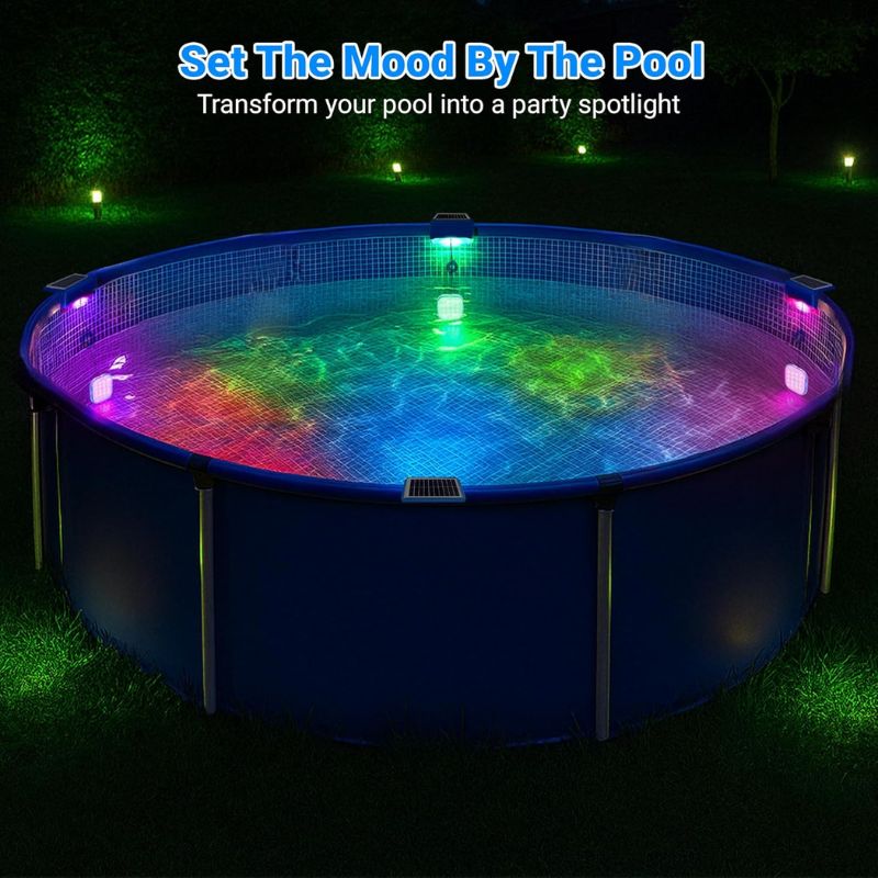 itoolmax 2 in 1 waterproof solar pool lights set new mood