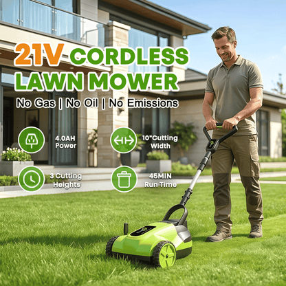 itoolmax 21v small electric lawn mower 