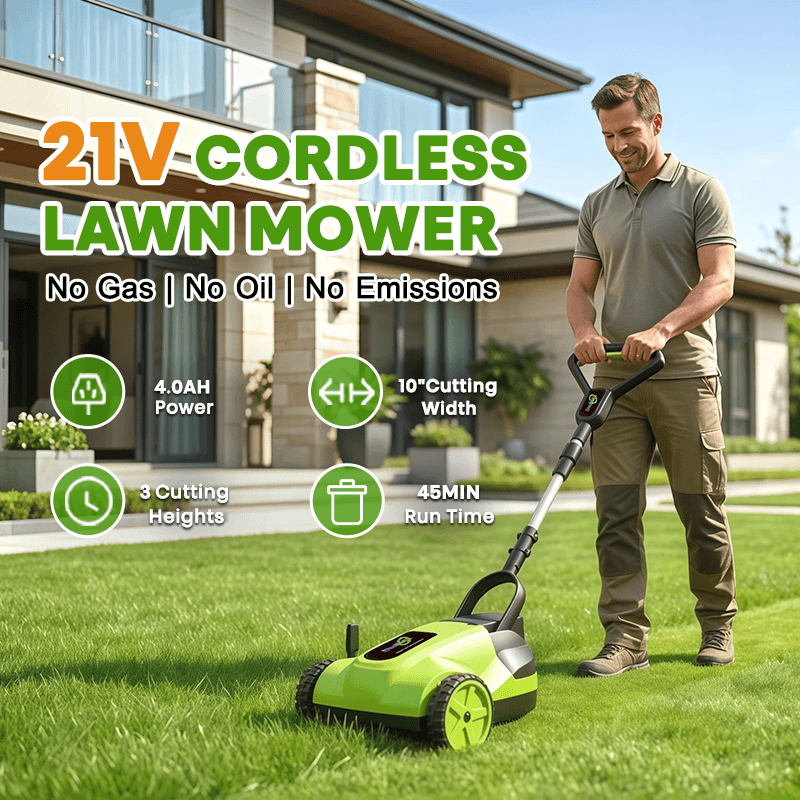 itoolmax 21v small electric lawn mower 