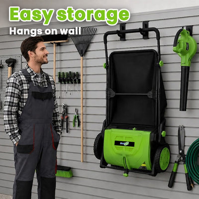 itoolmax 22 inch push lawn sweeper easy storage
