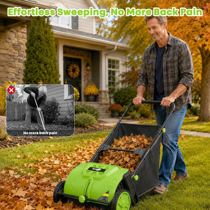 itoolmax 22 inch push lawn sweeper no more back pain