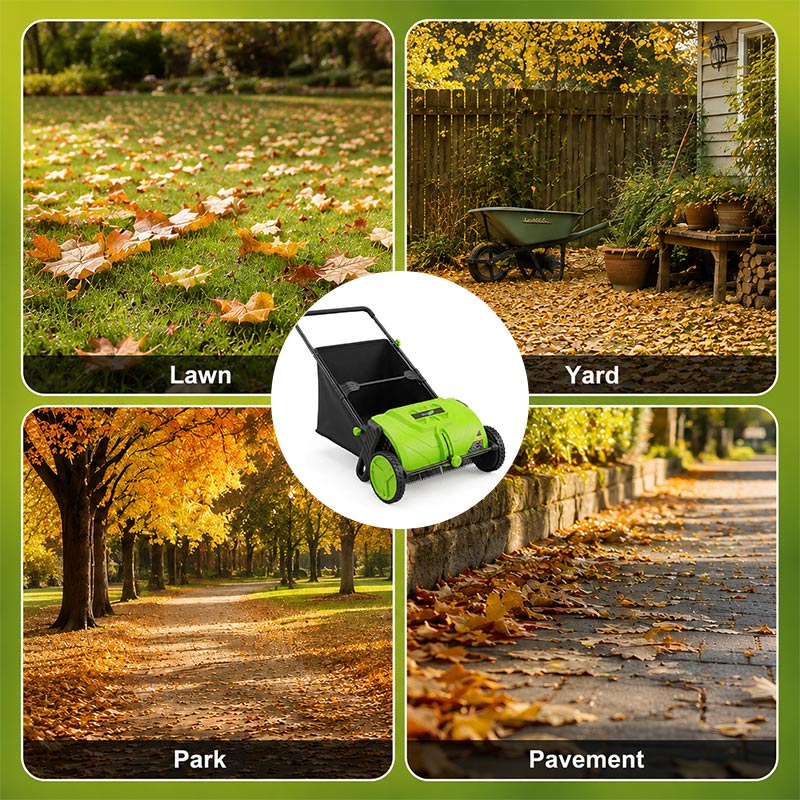 itoolmax 22 inch push lawn sweeper with 100l hopper perfect for more scense