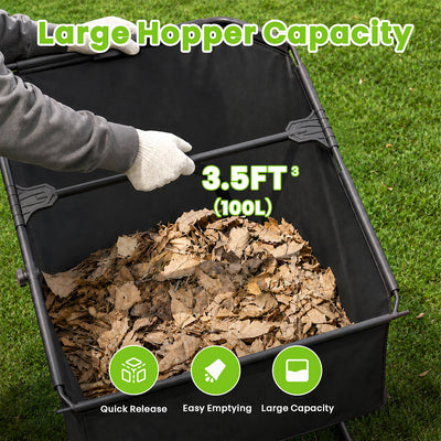 itoolmax 22 inch push lawn sweeper with 100l hopper