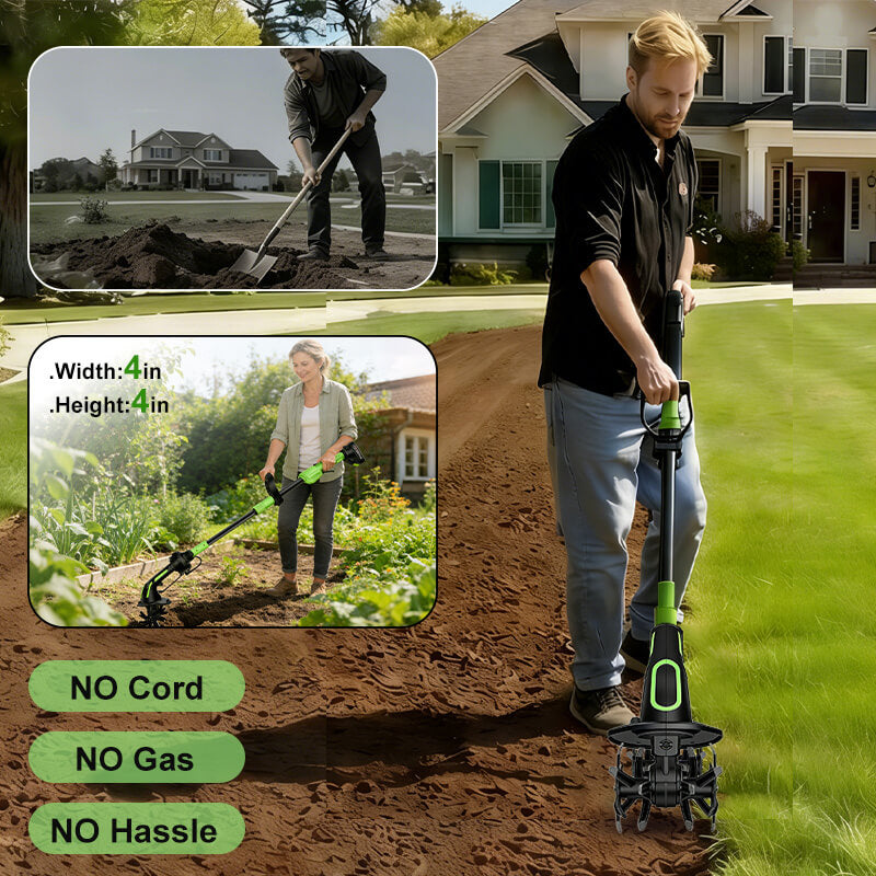 itoolmax 24V cordless garden tiller cultivator vs other
