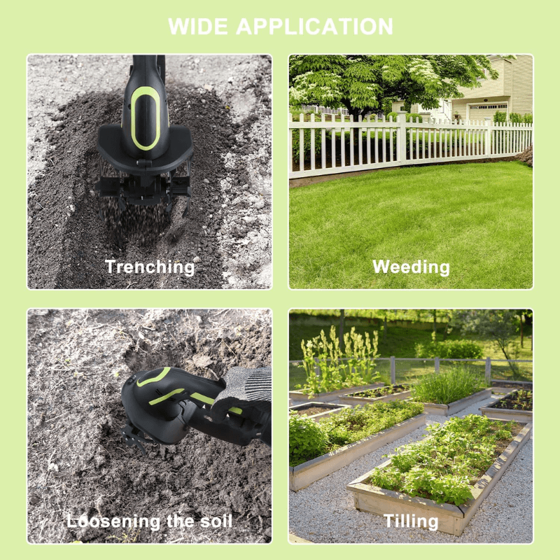itoolmax 24V cordless tiller cultivator wide application