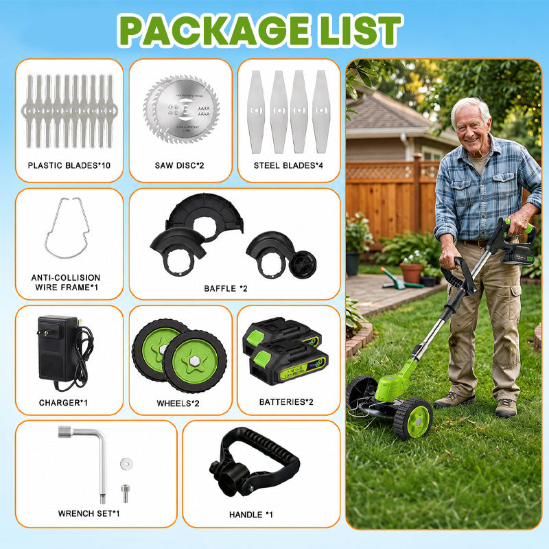 3 In 1 Cordless Grass Trimmer, Weed Eater and Edger - iToolMax