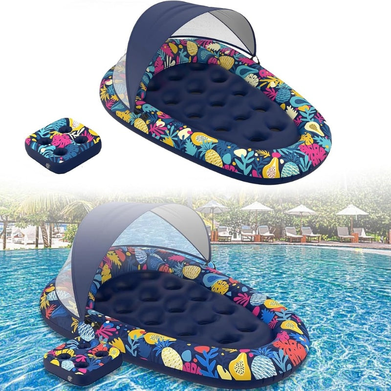 3-in-1 Inflatable Pool Floats with Detachable Sunshade – itoolmax