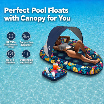 itoolmax 3 in 1 pool floats with removable canopy perfect for you