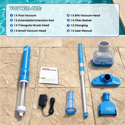 itoolmax 3 in 1 pro cordless pool vacuum cleaner package included
