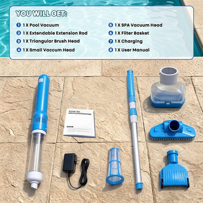 itoolmax 3 in 1 pro cordless pool vacuum cleaner package included