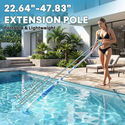 itoolmax 3 in 1 pro cordless pool vacuum cleaner with extension pole