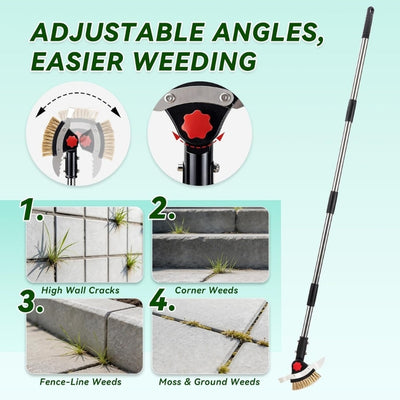 itoolmax 3 in 1 weed puller tool with adjustable bush