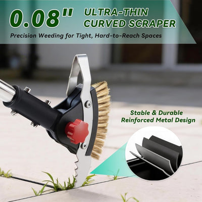 itoolmax 3 in 1 weed puller tool with adjustable handle for tight spaces