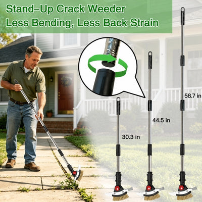 itoolmax 3 in 1 weed puller tool with adjustable handle less bending