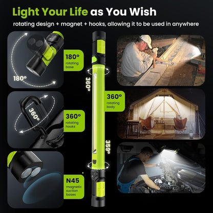 itoolmax 3000lm rechargeable led work light 360